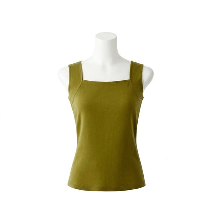 Blusa de tirantes verde olivo