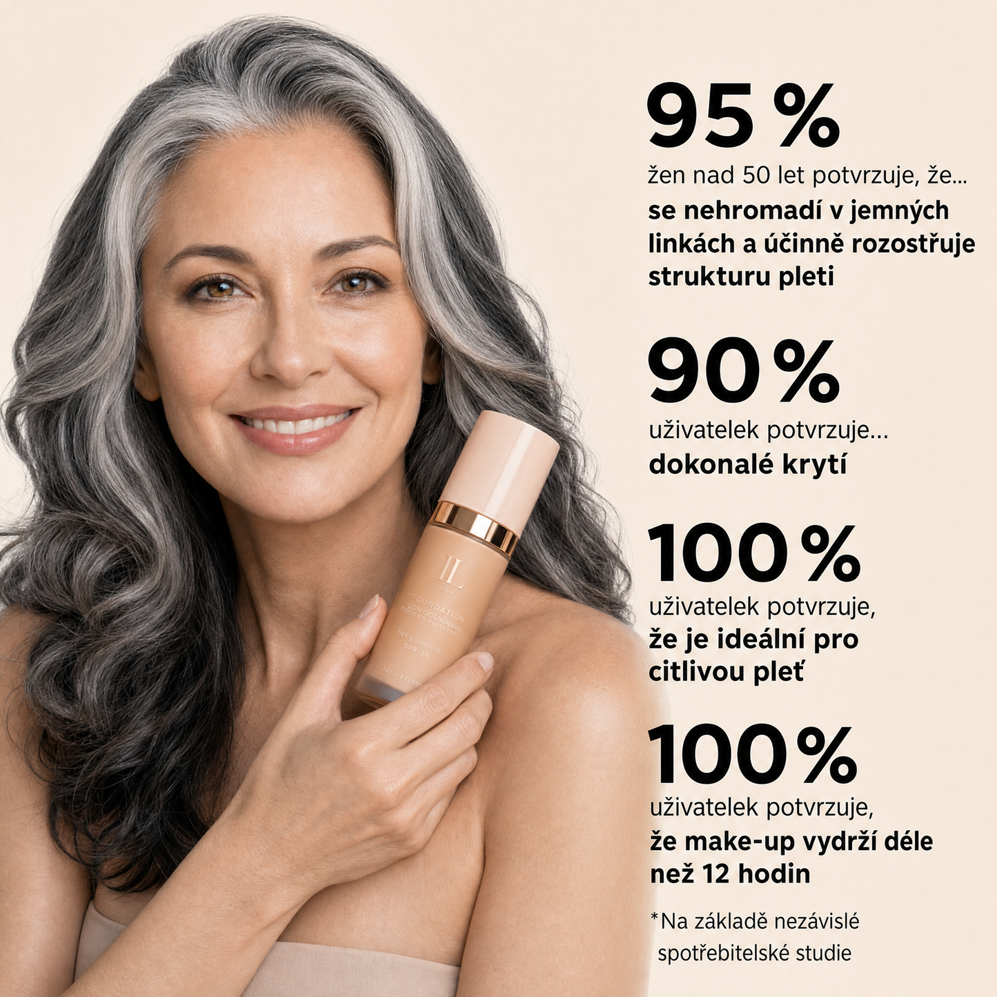 Omlazující make-up s SPF 50 – přizpůsobí se vašemu odstínu pleti
