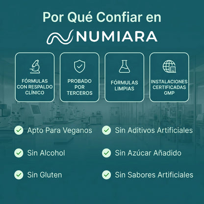 Por qué confiar en Numiara: fórmulas con respaldo clínico e instalaciones GMP