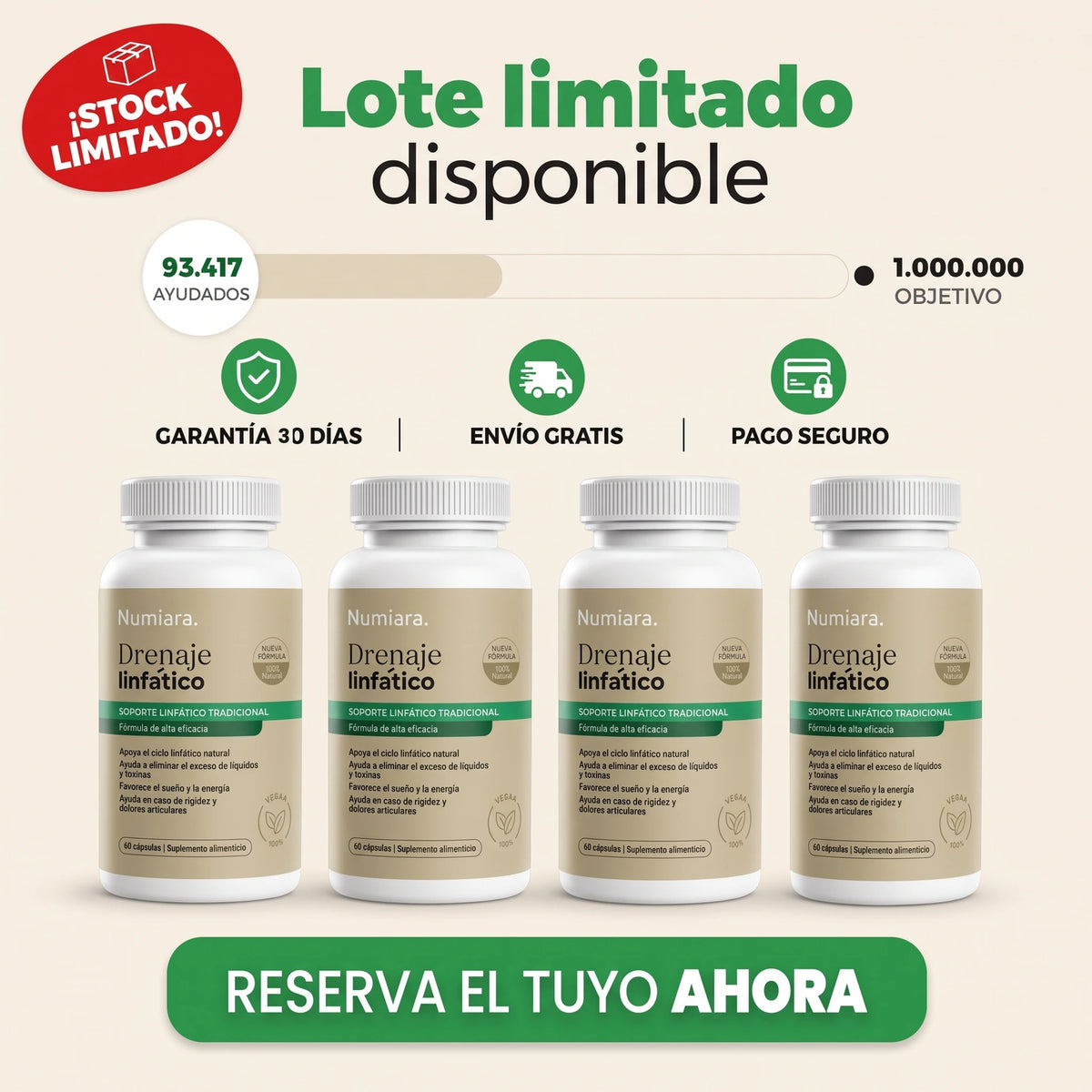 Lote limitado disponible, envío gratis y pago seguro