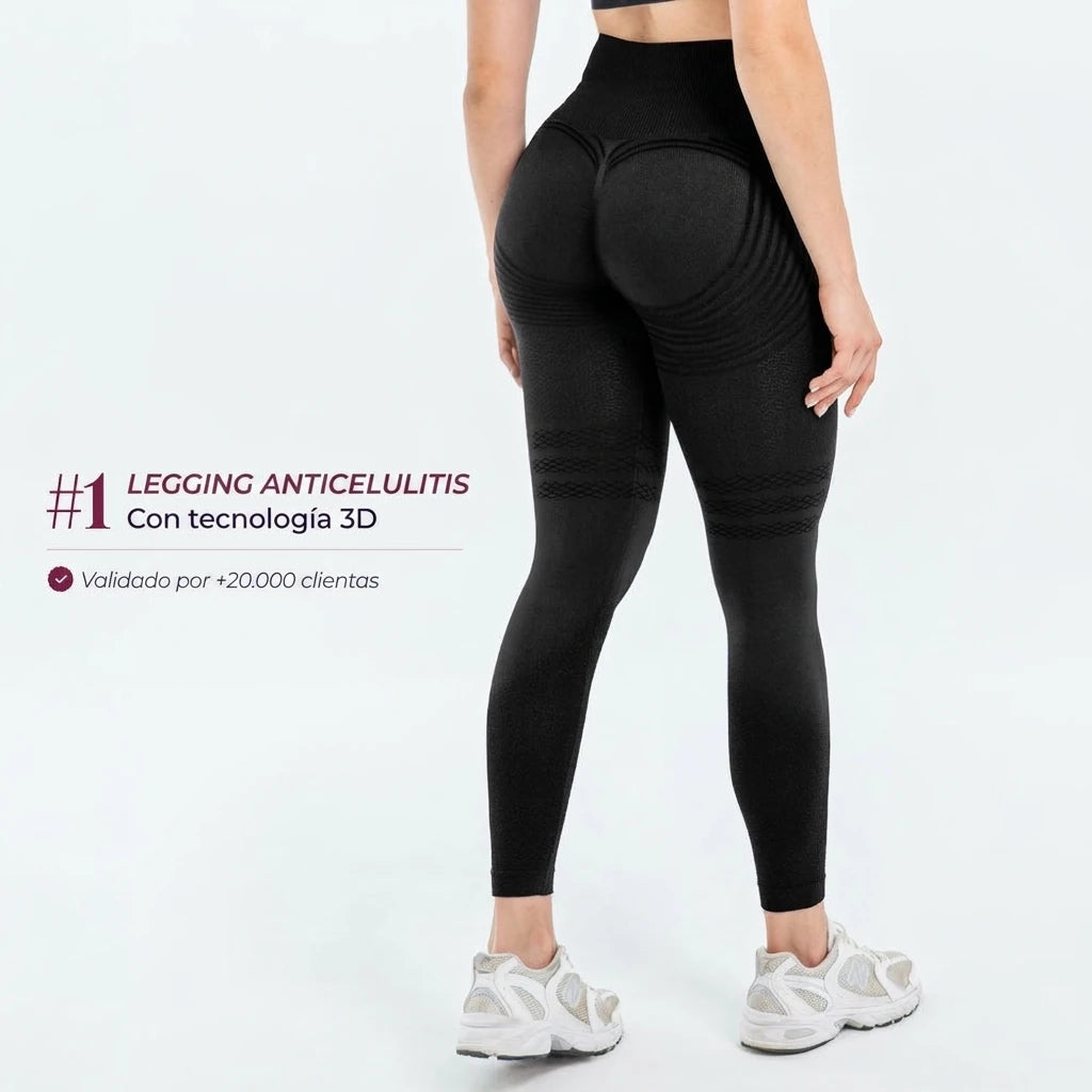 Legging 3D anticelulitis Numiara negro con tecnologia 3D