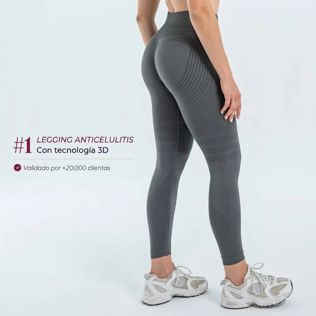 Legging 3D anticelulitis Numiara gris oscuro