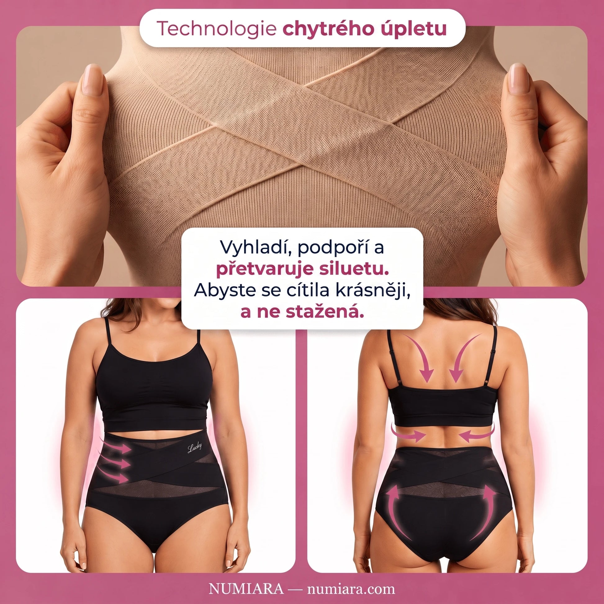 Technologie chytrého úpletu – vyhladí, podpoří a přetvaruje siluetu