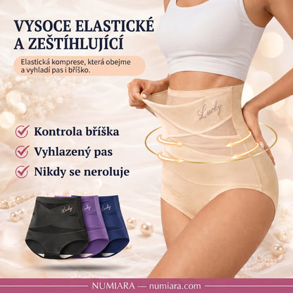 Vysoce elastické a zeštíhlující stahovací kalhotky