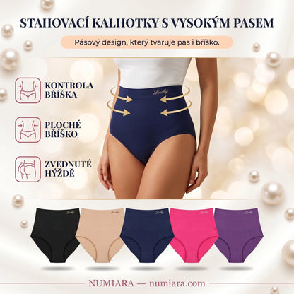 Stahovací kalhotky s vysokým pasem – všechny barvy